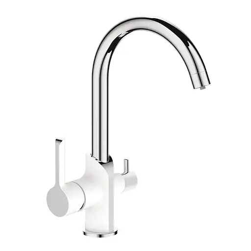 Змішувач для кухні на дві води Mixxus Premium Edem 021 MI5924 Білий матовий - фото 1