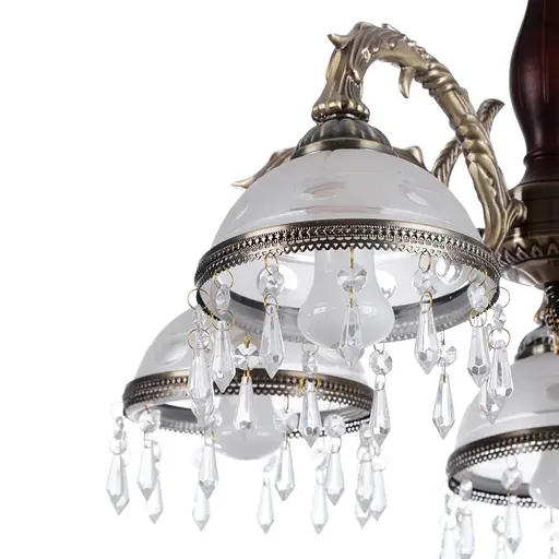 Люстра потолочная Brille классическая E27 60W BZ (BKL-460C/5) - фото 3