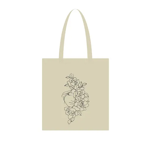 Екосумка для покупок "Півонії" Bambi Сумка-шоппер 190CCT-2, 38 x 42 см (190г/м2) - фото 1