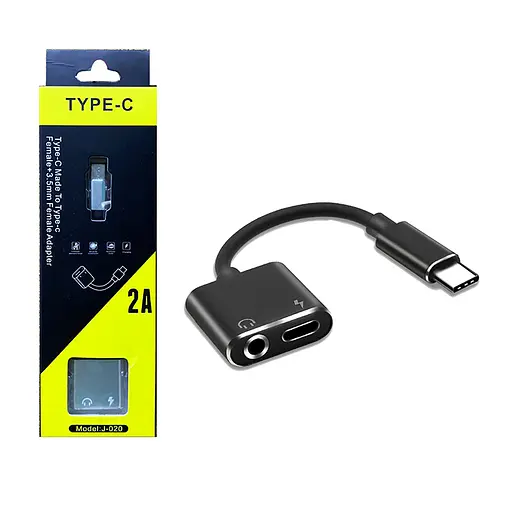 Адаптер 2E Type-C AUX 3.5 + Type-C аудіо та зарядний - фото 2