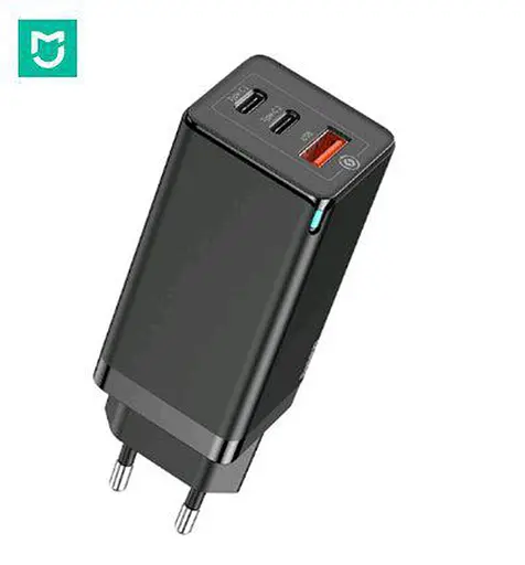 Блок питания 65w Сетевое зарядное устройство для Xiaomi Baseus GaN Mini Quick Travel BS-C915 - фото 1