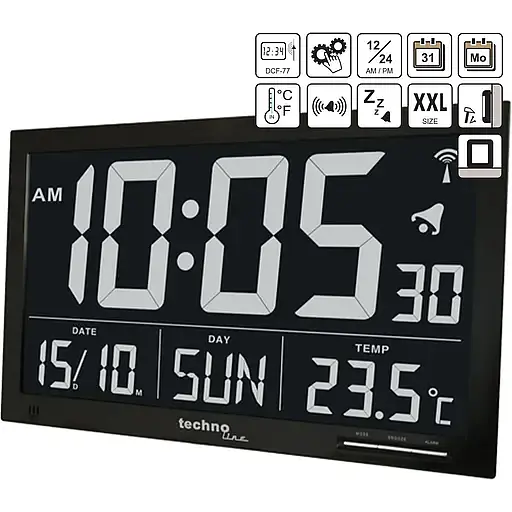 Часы настенные Technoline WS8007 Black (WS8007) - фото 4