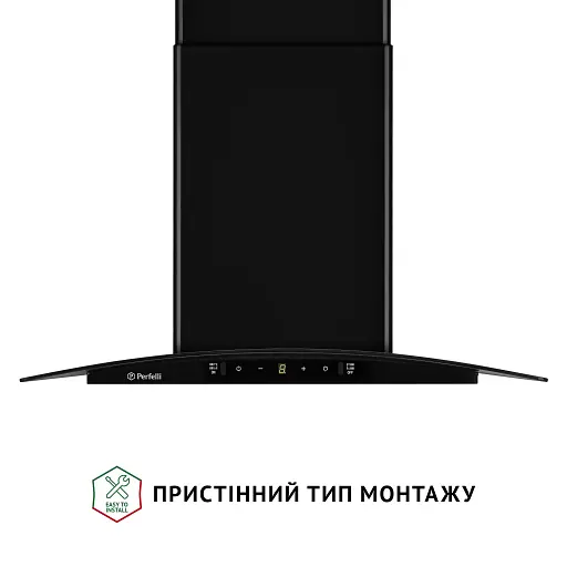 Витяжка декоративна зі склом Perfelli GRASSI 6PWB NERO - фото 2
