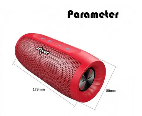 Бездротова Bluetooth колонка Zealot S16 стереозвук HiFi (Червоний) - фото 4
