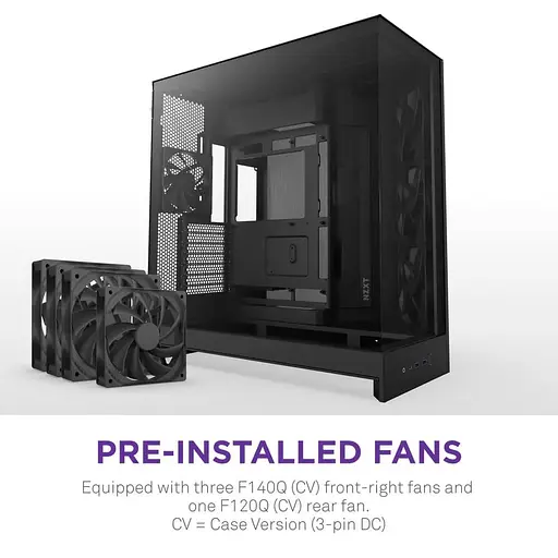 Корпус NZXT H9 Flow из закаленного стекла без блока питания, черный (CM-H92FB-01) - фото 7