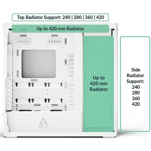 Корпус Arctic Xtender White (ACPCC00014A) без блока питания - фото 11
