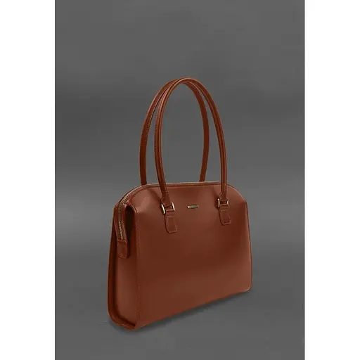 Жіноча шкіряна сумка Business світло-коричневий Краст - фото 1