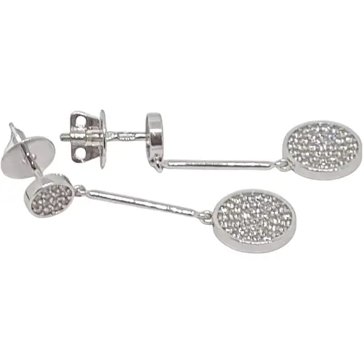 Срібні пуссети Dear з фіанітами. 3366.1