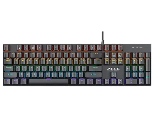 Клавіатура механічна ігрова з підсвічуванням iMICE Model GK-600 USB Wired Type-C, Eng/Укр/Рус, Black