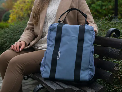 Рюкзак-антикрадій OOLOO Кенгуру mini 40x30x12 см,  джинсовий 861/414 - фото 6