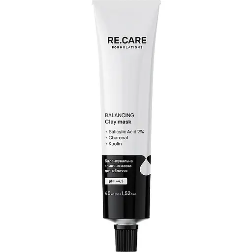 Балансувальна глиняна маска для обличчя Re.Care Balancing Clay Mask 45 мл