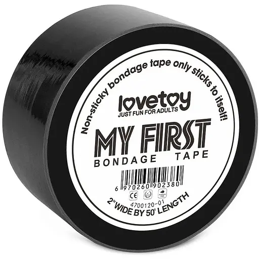 Бондажна стрічка LoveToy My First Bondage Tape 15 м (чорний)