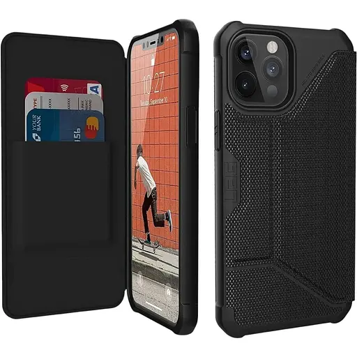 Оригінальний протиударний чохол книжка UAG Metropolis FIBR для iPhone 12 Pro Max (6.7") Black 112366113940