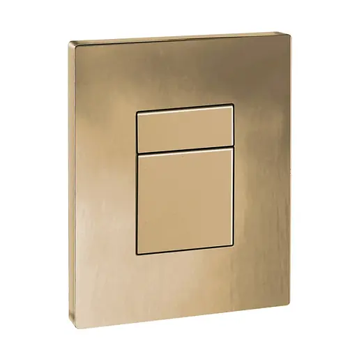 Панель змиву пластикова Koer KT-0607-12 157x198x3mm, кнопка квадратна матове золото KR5715, Золотий - фото 1