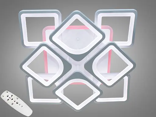 Качественная потолочная LED люстра в детскую комнату с пультом, белые люстры. - фото 1