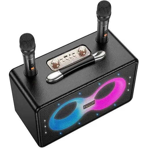 Караоке — акустика Hoco ha8 Ave wireless dual-mic outdoor бездротова з 2 мікрофонами - фото 1