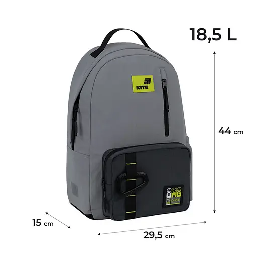 Рюкзак Kite Education teens 949L No One Cares Сірий (K26-949L-2) - фото 3
