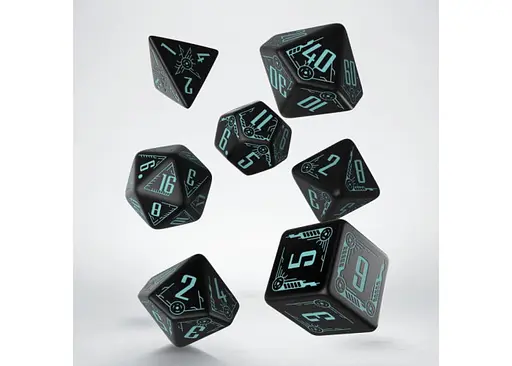 Набір кубиків Galactic Black & blue Dice Set , 7 шт. (SGAL67) - фото 2