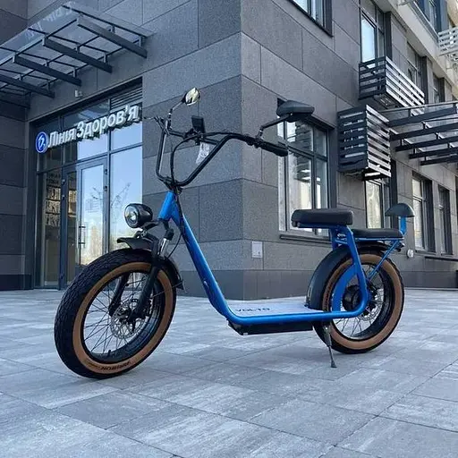 Электровелосипед Volto Cruise двухместный 20" 1000W 20Ah + NFC голубой - фото 7