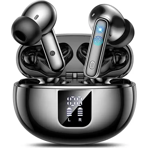 EUQQ YYK-Q10 - Беспроводные Bluetooth-наушники с 4 HD микрофонами, водонепроницаемые, 36 часов воспроизведения