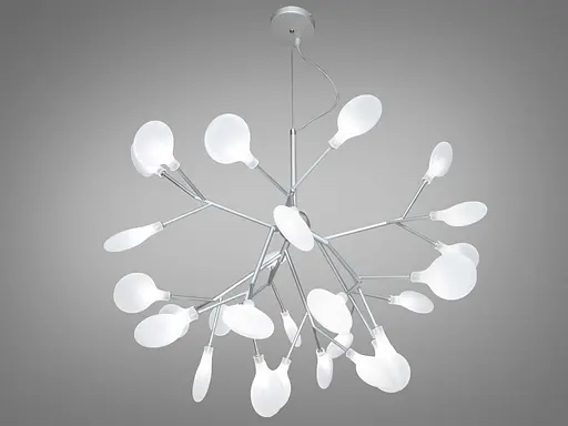 Динамичная, захватывающая, выразительная люстра "Светлячок", 27 ламп, хром - фото 1