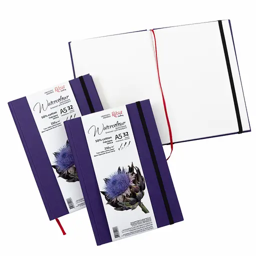 Блокнот для акварели Unica by Fabriano А5 250г/м2 32 л бумага белая Фиолетовая ROSA Gallery - фото 4