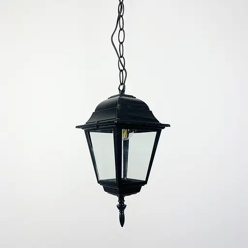 Підвісний вуличний ліхтар під лампу чорного кольору Line.F 9030 H/S BK - фото 1