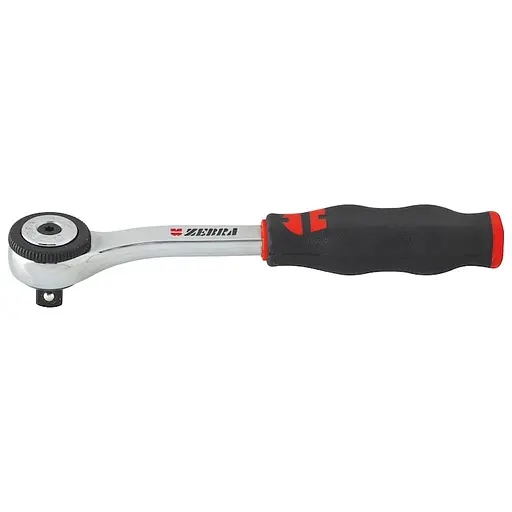 Трещотка Wurth Zebra 3/8" 72 зубца с реверсивным поворотным диском L175 мм (07120380) - фото 1