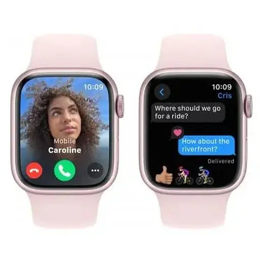 Смарт-годинник Apple Watch Series 9 GPS 41mm Pink Aluminum Case w. Light Pink Sport Band - M/L (MR943) - фото 6