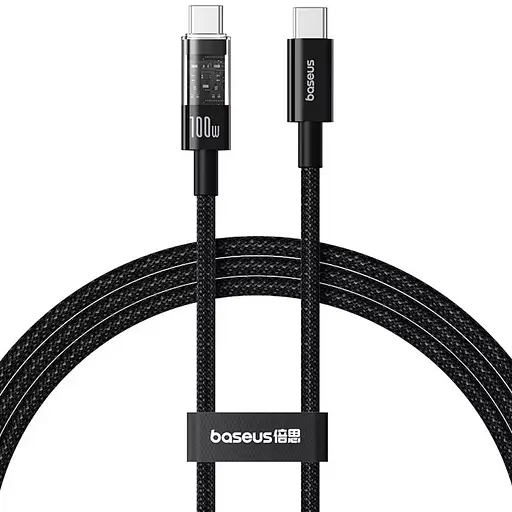 Дата кабель Baseus Gem Fast Charging Type-C to Type-C 100W (1m) (P10373000111) Cluster Black