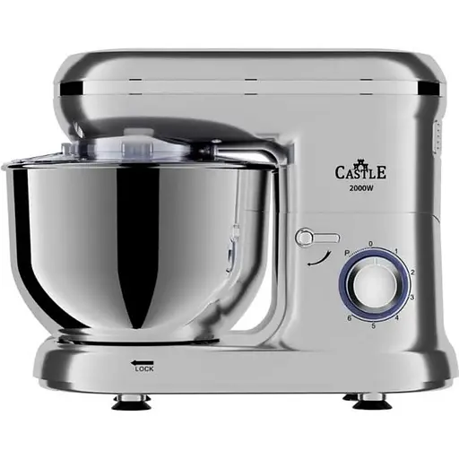 Кухонна машина Castle міксер CM-02S тістоміс планетарний 2000Вт срібний - фото 1