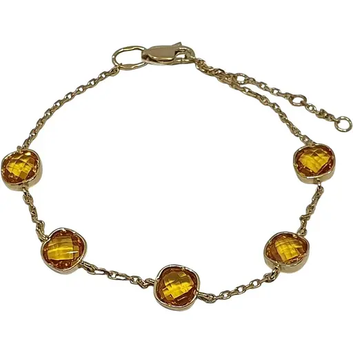 Золотой браслет Империя золота с кварцем. БС676.10408ЛН