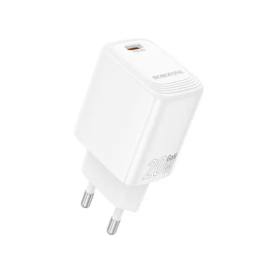 Сетевое зарядное устройство для Borofone BN26 Fuente single-port PD20W charger (EU) белый - фото 1