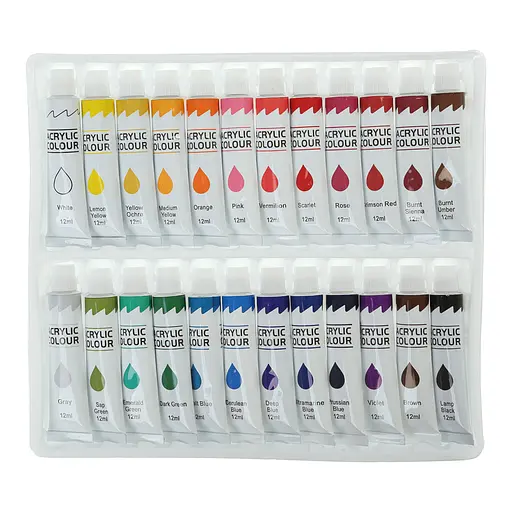 Акрилові фарби ZiBi ART Line -2 24 кольорів х 12 мл (ZB.6664) - фото 2