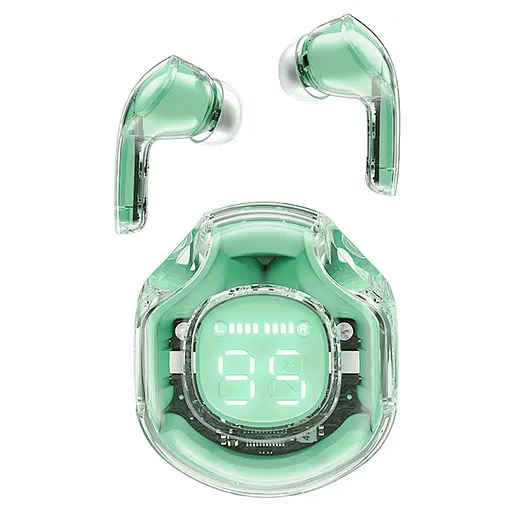 Бездротові навушники ACEFAST T8 Crystal color (2) bluetooth earbuds Mint Green - фото 1