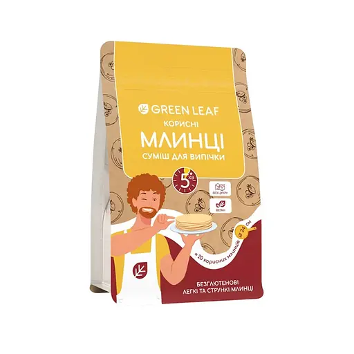 Смесь для выпечки Green Leaf Полезные блины 300 г