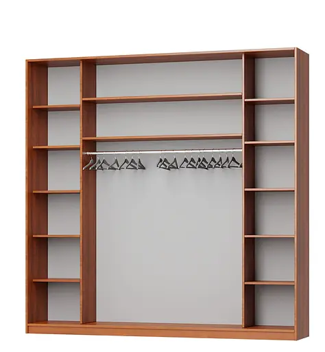 Шафа-купе тридверна MebelStar Комбо AL 2ДСП/Дзеркало 250x60x240 см Аляска білий (MBS-2107) - фото 2