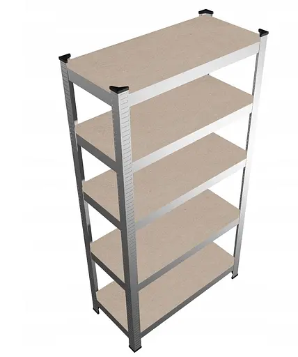 Стелаж металевий 180x90x30 5 полиць (сірий) - фото 5