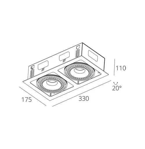 Точковий світильник Skarlat RGL7116-2 2×18W WH+BK 4000K - фото 2