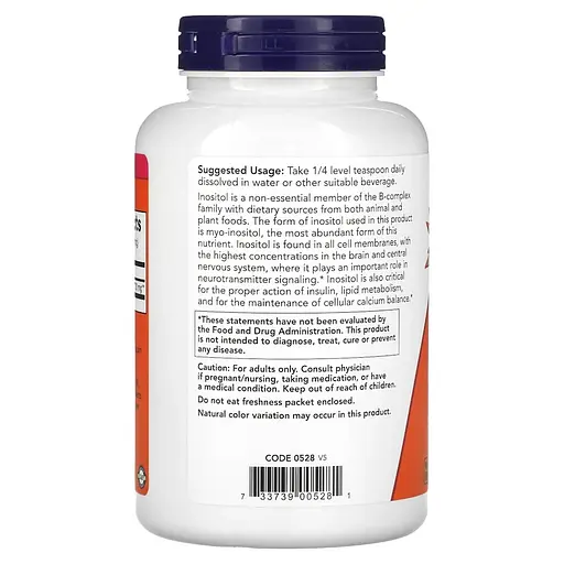 Інозитол NOW Inositol Powder, 227 грам для клітинного здоров’я - фото 3