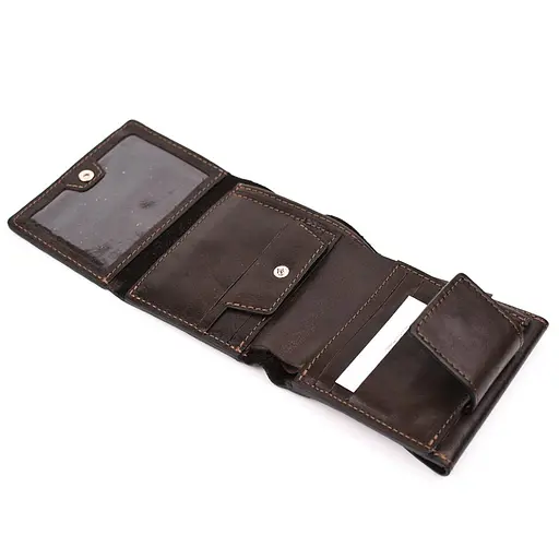 Кожаный мужской кошелек Grande Pelle 11х11.5х2.5 см nsa0001215 - фото 7