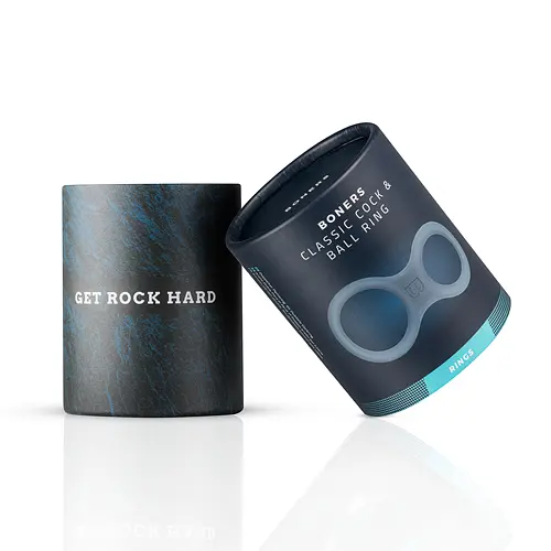 Эрекционное кольцо Boners Classic Cock & Ball Ring 10.5 см серый - фото 2