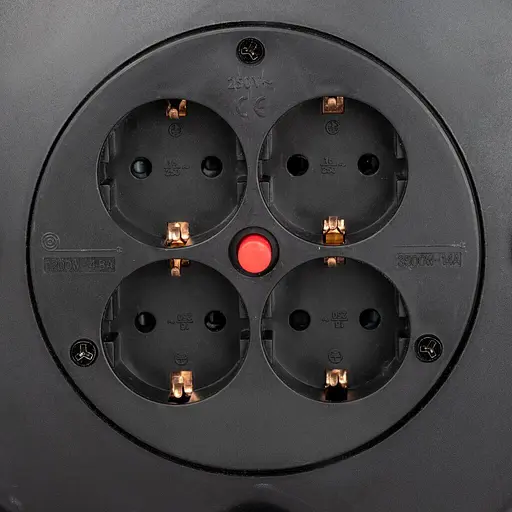 Подовжувач на котушці LogicPower 15 метрів 4 розетки до 2.2 кВт (LP30248) - фото 4