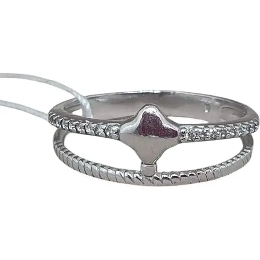 Серебряное кольцо Агни ЗЕНИТ с фианитами. 1220/1Р-CZ 17,5