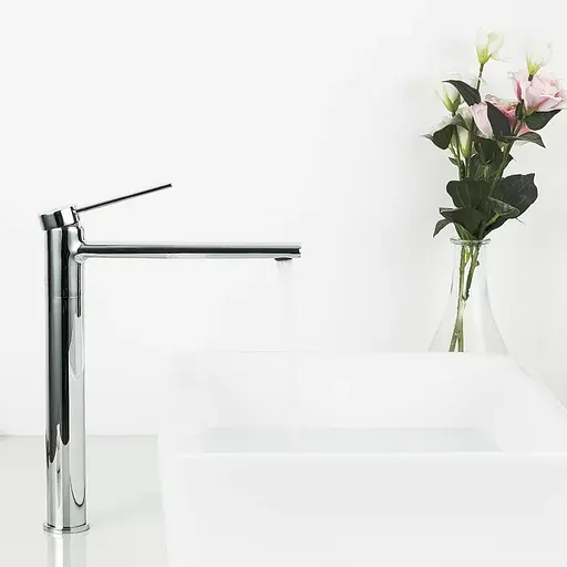 Змішувач для умивальника високий литий вилив хром Frap F1067-2 Хром - фото 2