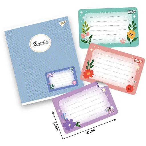 Наліпки на зошити Yes Квіти 8 шт. (955536) - фото 2