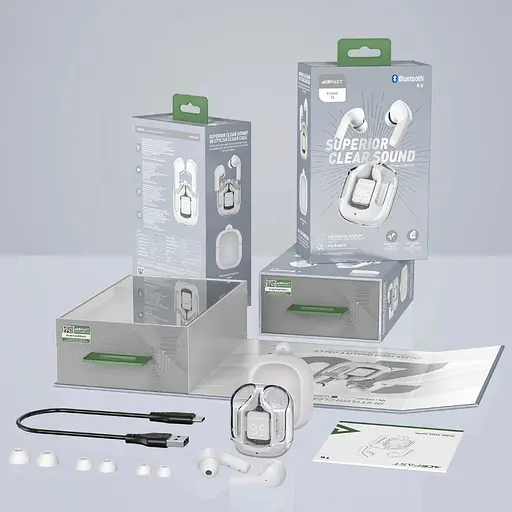 Навушники TWS Acefast T6 modern grey - фото 6