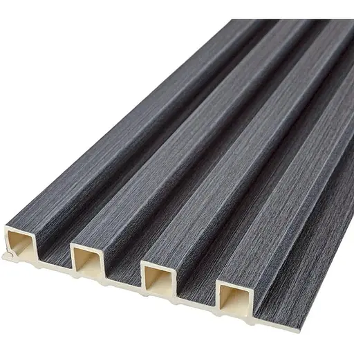 Рейка декоративна Wall Sticker WPC стінова 3000х160х23 мм Графіт SW-00001529