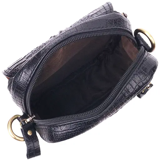 Чоловіча шкіряна сумка Vintage 13,5х18х6 см sum0022409 - фото 4