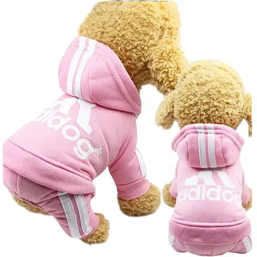 Костюм для тварин Ginger XS Adidog спорт рожевий Д-28 ОГ-19 см до 1.5 кг - фото 2